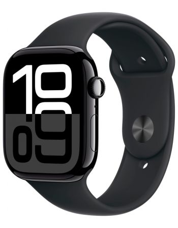 Умные часы Apple Watch Series 10 46 мм, S/M 130–200 мм, Aluminium Case GPS+Cellular, Jet Black