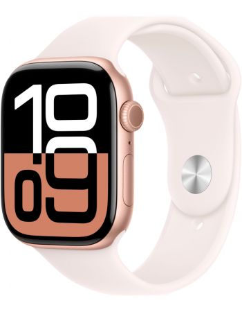 Умные часы Apple Watch Series 10 42 мм, S/M 130-200 мм, Aluminium Case GPS, Sport Band, Rose Gold