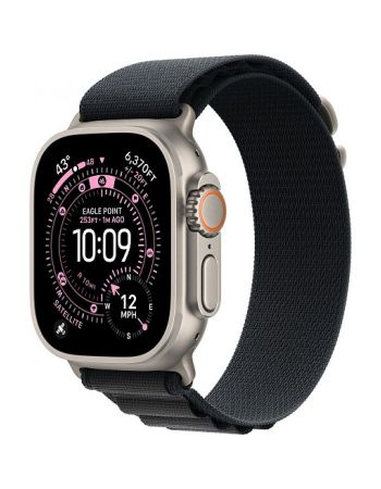 Apple Watch Ultra 3, 49 мм, Natural Titanium Black Alpine Loop L