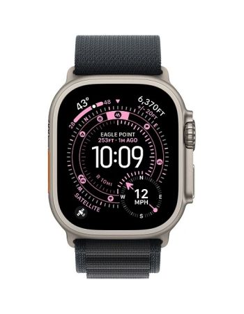 Apple Watch Ultra 3, 49 мм, Natural Titanium Black Alpine Loop L