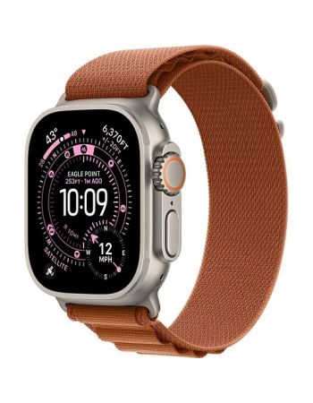 Apple Watch Ultra 3, 49 мм, Natural Titanium Terra Cotta Alpine Loop L
