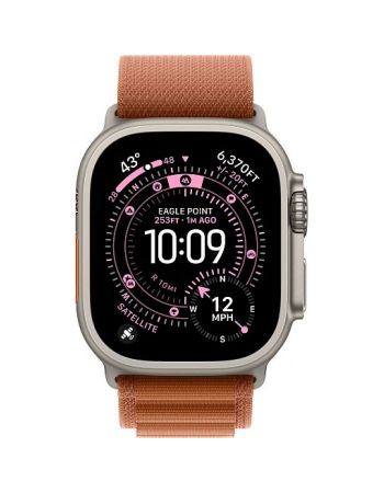 Apple Watch Ultra 3, 49 мм, Natural Titanium Terra Cotta Alpine Loop L