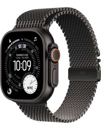 Apple Watch Ultra 3, 49 мм, Black Titanium Black Titanium Milanese Loop M