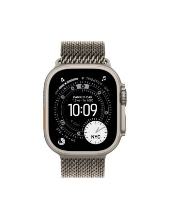 Apple Watch Ultra 3, 49 мм, Natural Titanium Natural Titanium Milanese Loop M