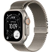 Apple Watch Ultra 3, 49 мм, Natural Titanium Natural Titanium Milanese Loop M
