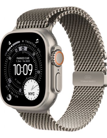 Apple Watch Ultra 3, 49 мм, Natural Titanium Natural Titanium Milanese Loop M