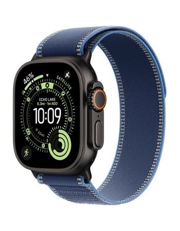 Apple Watch Ultra 3, 49 мм, Black Titanium Blue/Bright Blue Trail Loop M/L