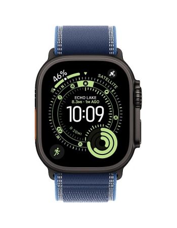 Apple Watch Ultra 3, 49 мм, Black Titanium Blue/Bright Blue Trail Loop M/L
