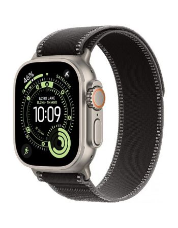 Apple Watch Ultra 3, 49 мм, Natural Titanium Black/Charcoal Trail Loop M/L