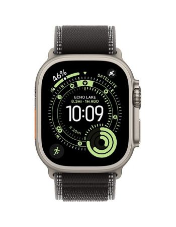 Apple Watch Ultra 3, 49 мм, Natural Titanium Black/Charcoal Trail Loop M/L