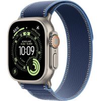 Apple Watch Ultra 3, 49 мм, Natural Titanium Blue/Bright Blue Trail Loop S/M