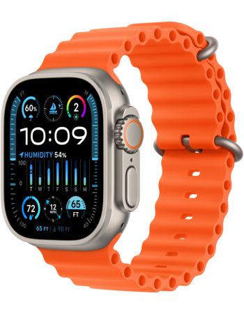 Apple Watch Ultra 2 GPS + Cellular, 49 мм, корпус из титана, ремешок Ocean оранжевого цвета