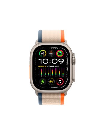 Apple Watch Ultra 2 GPS + Cellular, 49 мм, корпус из титана, ремешок Trail оранжевого/бежевого цвета, размер M/L