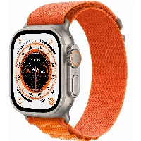 Apple Watch Ultra GPS + Cellular, 49 мм, корпус из титана, ремешок Alpine оранжевого цвета, размер S