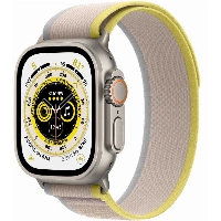 Apple Watch Ultra GPS + Cellular, 49 мм, корпус из титана, ремешок Trail желтого/бежевого цвета, размер S/M