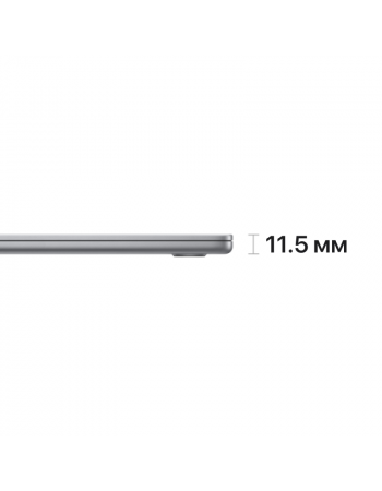 Apple MacBook Air 13" (M3, 8C CPU/8C GPU, 2024), 16 ГБ, 512 ГБ SSD, «серый космос»