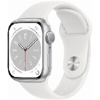 Умные часы Apple Watch Series 8 41 мм Silver Aluminium Case with Sport Band, размер S/M