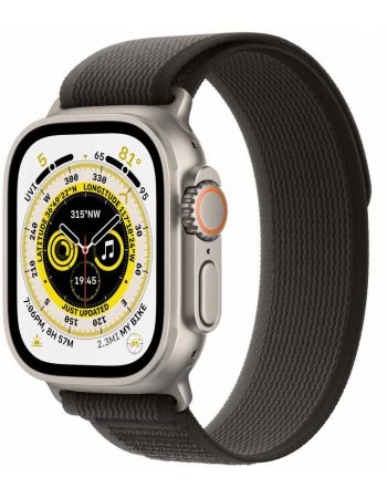 Apple Watch Ultra GPS + Cellular, 49 мм, корпус из титана, ремешок Trail черного/серого цвета