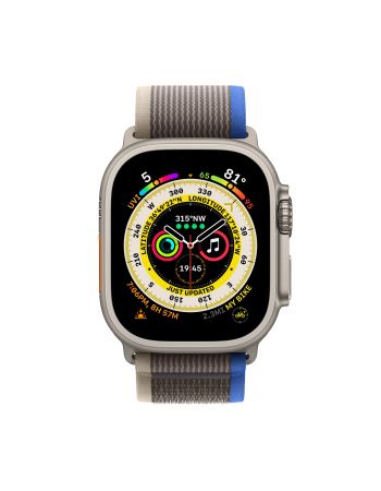 Apple Watch Ultra GPS + Cellular, 49 мм, корпус из титана, ремешок Trail синего/серого цвета