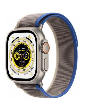 Apple Watch Ultra GPS + Cellular, 49 мм, корпус из титана, ремешок Trail синего/серого цвета