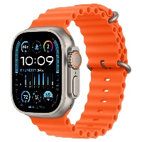 Apple Watch Ultra 2 GPS + Cellular, 49 мм, корпус из титана, ремешок Ocean оранжевого цвета