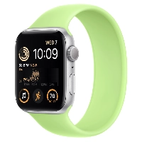 Умные часы Apple Watch SE 44 мм Silver Aluminium Case with Solo Loop, green