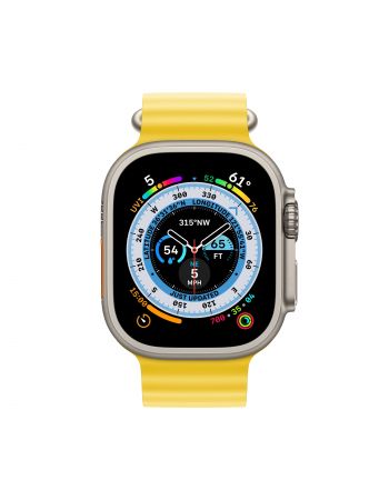 Apple Watch Ultra GPS + Cellular, 49 мм, корпус из титана, ремешок Ocean желтого цвета