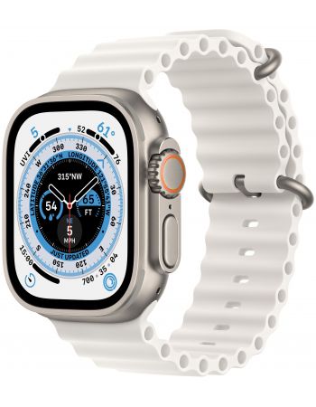 Apple Watch Ultra GPS + Cellular, 49 мм, корпус из титана, ремешок Ocean белого цвета