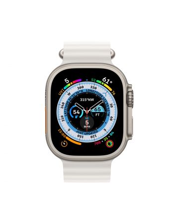 Apple Watch Ultra GPS + Cellular, 49 мм, корпус из титана, ремешок Ocean белого цвета