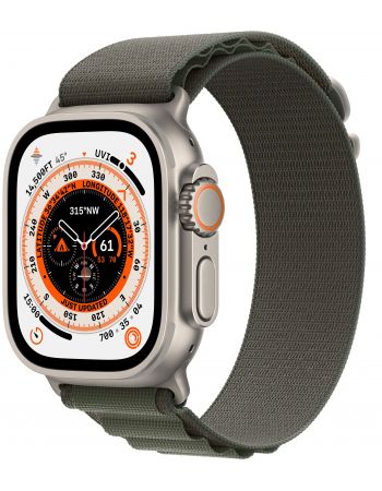 Apple Watch Ultra GPS + Cellular, 49 мм, корпус из титана, ремешок Alpine зеленого цвета