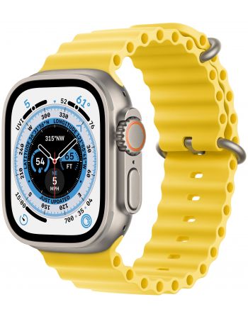 Apple Watch Ultra GPS + Cellular, 49 мм, корпус из титана, ремешок Ocean желтого цвета
