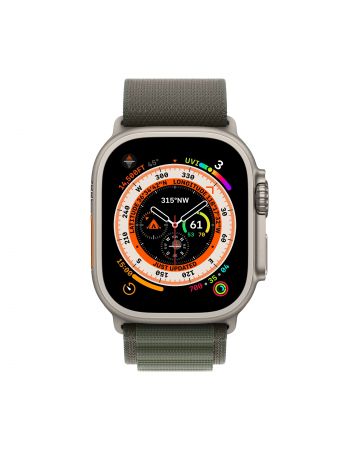Apple Watch Ultra GPS + Cellular, 49 мм, корпус из титана, ремешок Alpine зеленого цвета
