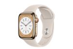 Gold Stainless Steel with White Sport Band