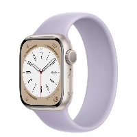 Умные часы Apple Watch Series 8 41 мм Starlight Stainless Steel Case with Purple Fog Solo Loop