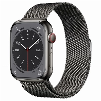 Умные часы Apple Watch Series 8 41 мм Graphite Stainless Steel with Graphite Milanese Loop, размер R