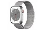 Silver Stainless Steel with Silver Milanese Loop