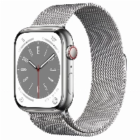 Умные часы Apple Watch Series 8 45 мм Silver Stainless Steel with Silver Milanese Loop, размер R