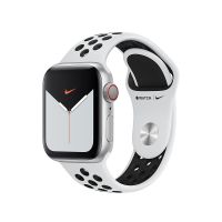 Спортивный ремешок Nike для Apple Watch 42/44 мм, «Чистая платина/чёрный»